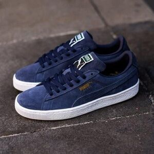 Navy suede puma shoes